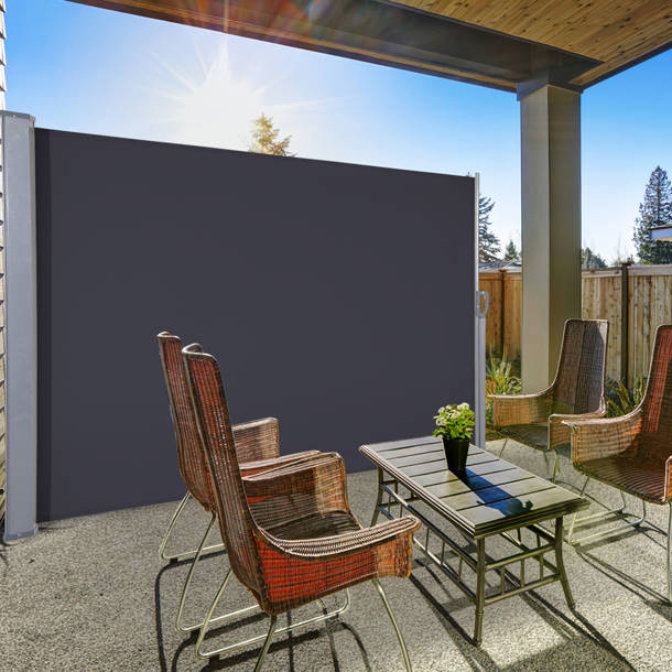 Yaheetech Manual Retraction Side Awning in Dark Gray Wayfair